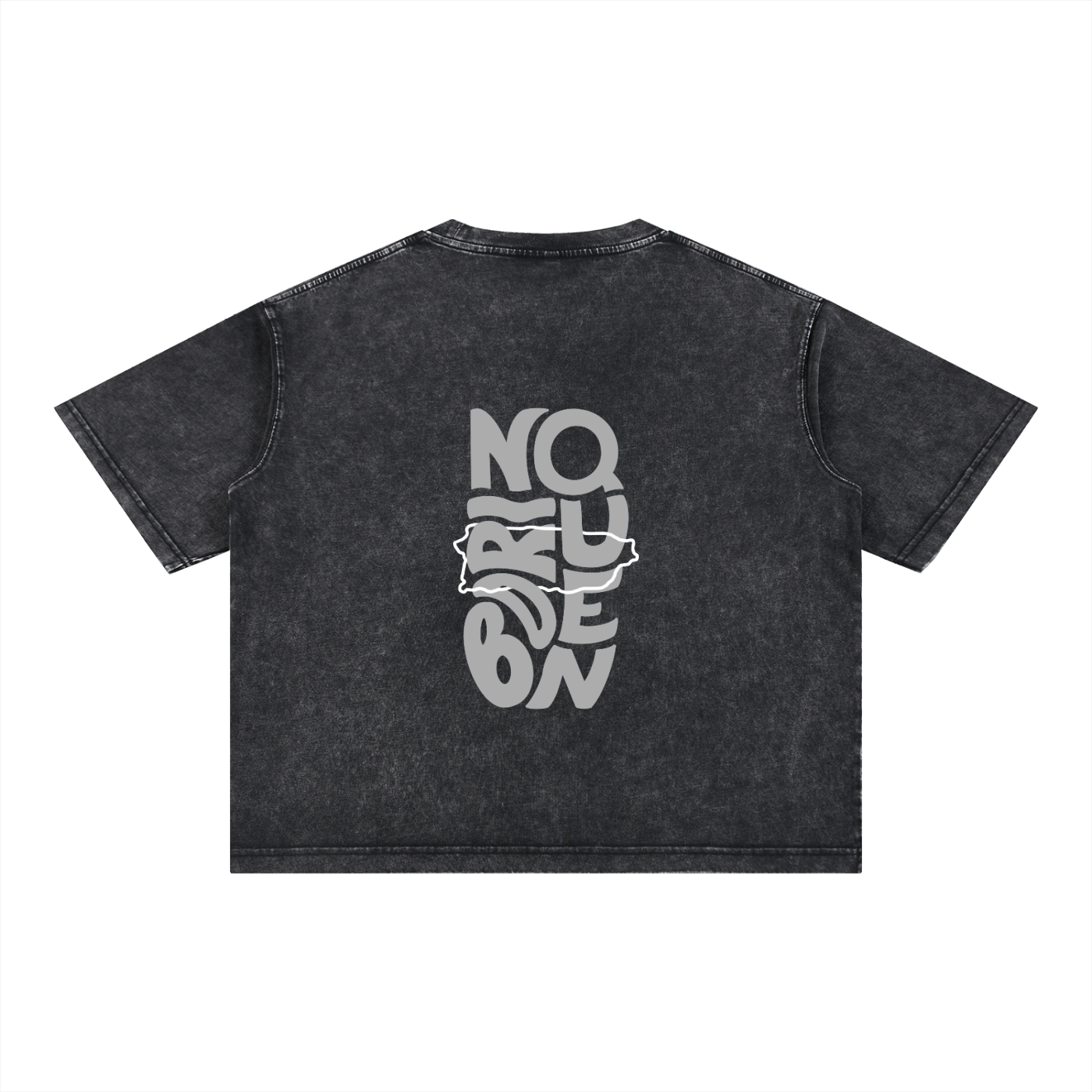 Borinquen Mineral Wash Boxy Fit T-Shirt — Black