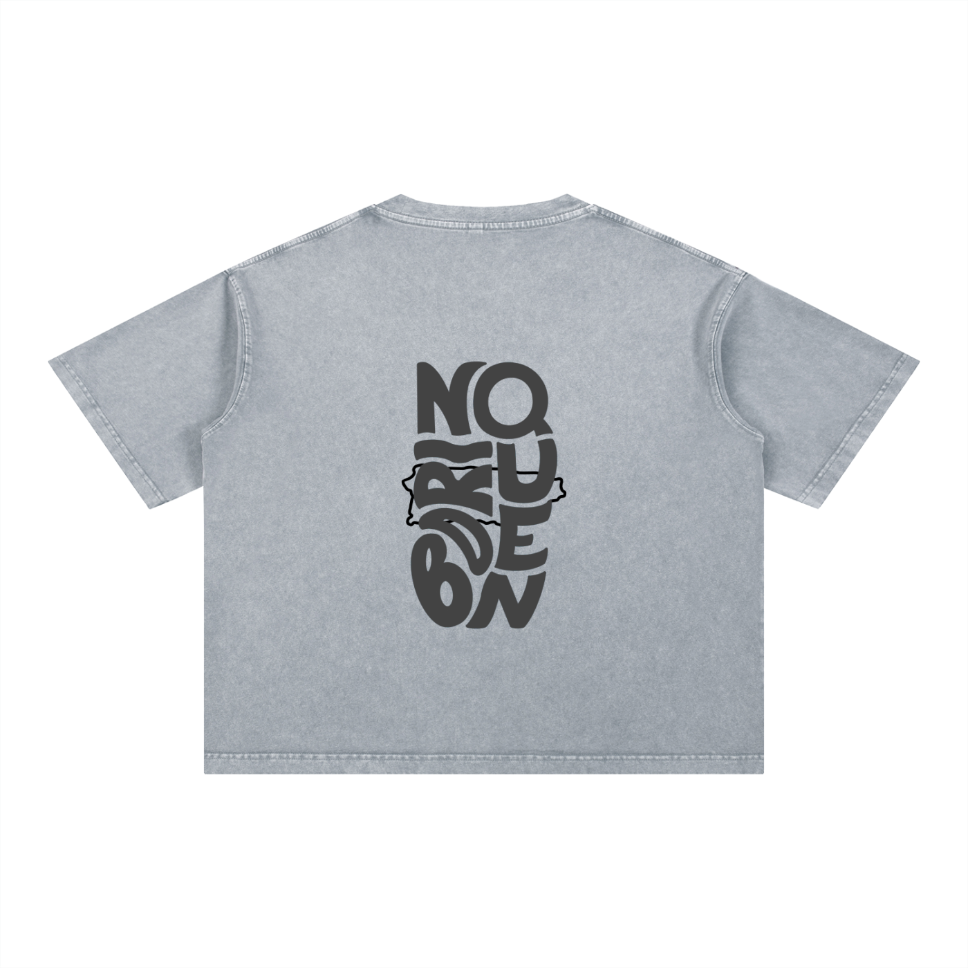 Borinquen Mineral Wash Boxy Fit T-Shirt — Light Gray