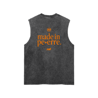 Made in Pe-Erre Snow Washed Tank Top — Orange