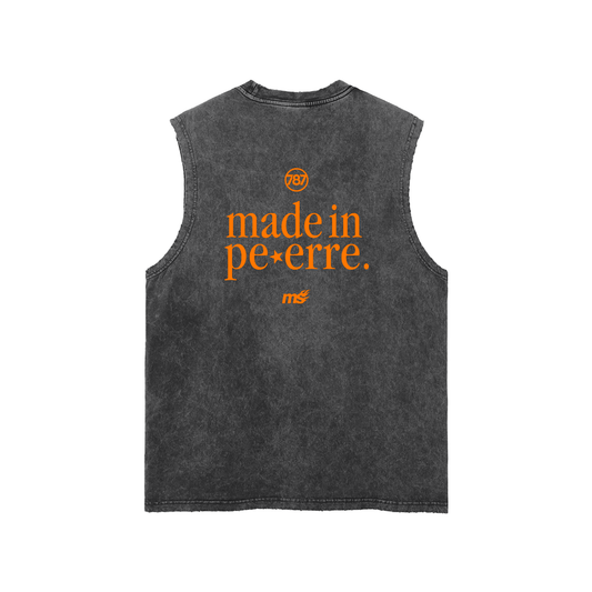 Made in Pe-Erre Snow Washed Tank Top — Orange