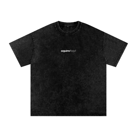 Seguimo' Aquí Acid Wash Oversized T-Shirt