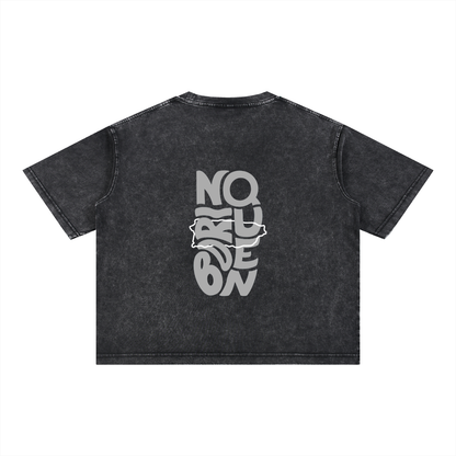 Borinquen Mineral Wash Boxy Fit T-Shirt — Black