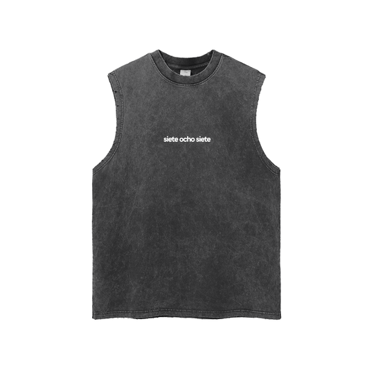 Made in Pe-Erre Snow Washed Tank Top — White